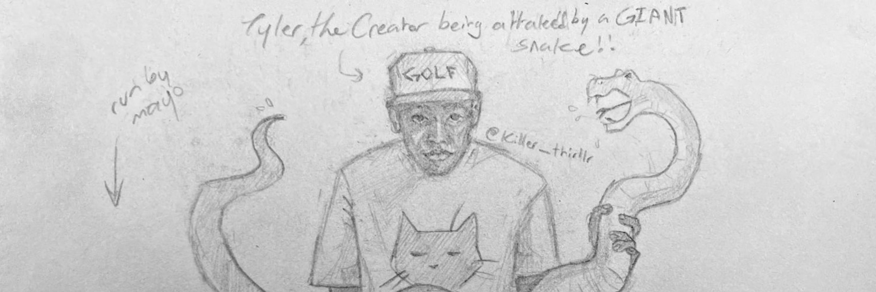 tyler the creator being attacked by a giant snake 🇲🇽