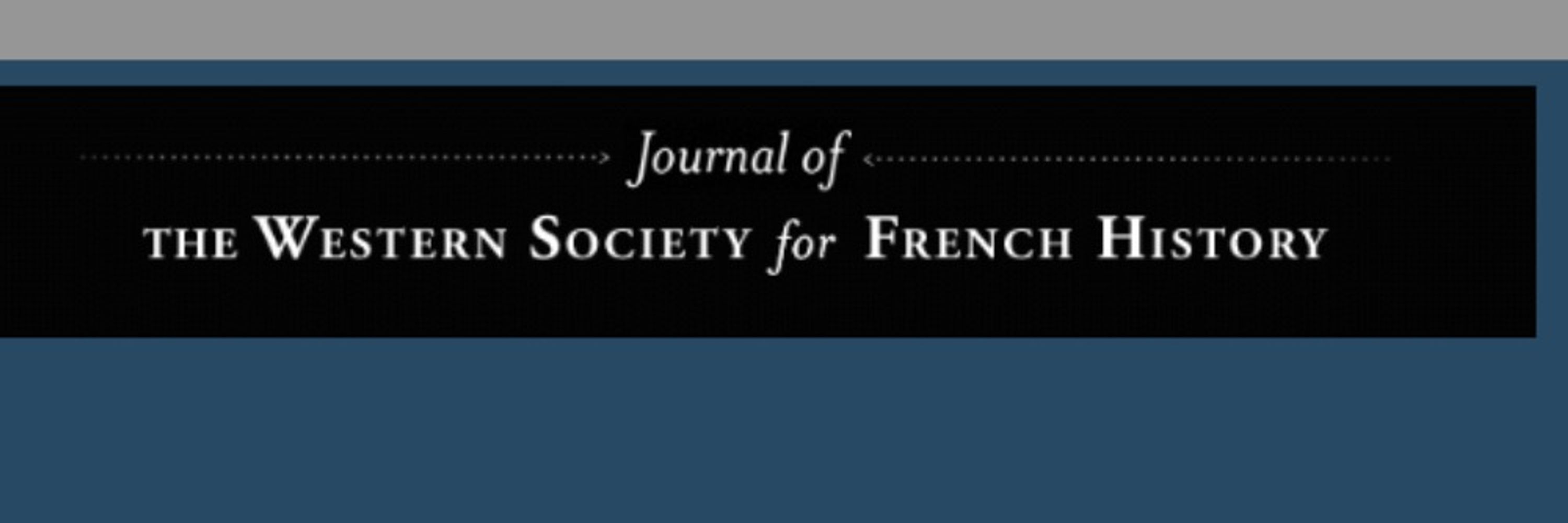 Journal of the Western Society for French History (JWSFH)