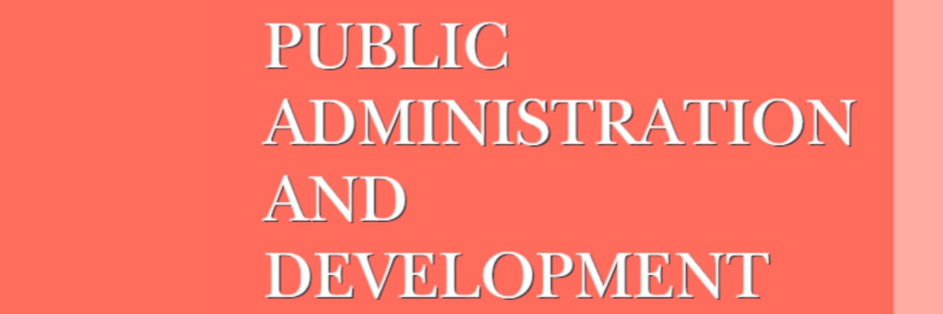 Public Administration and Development