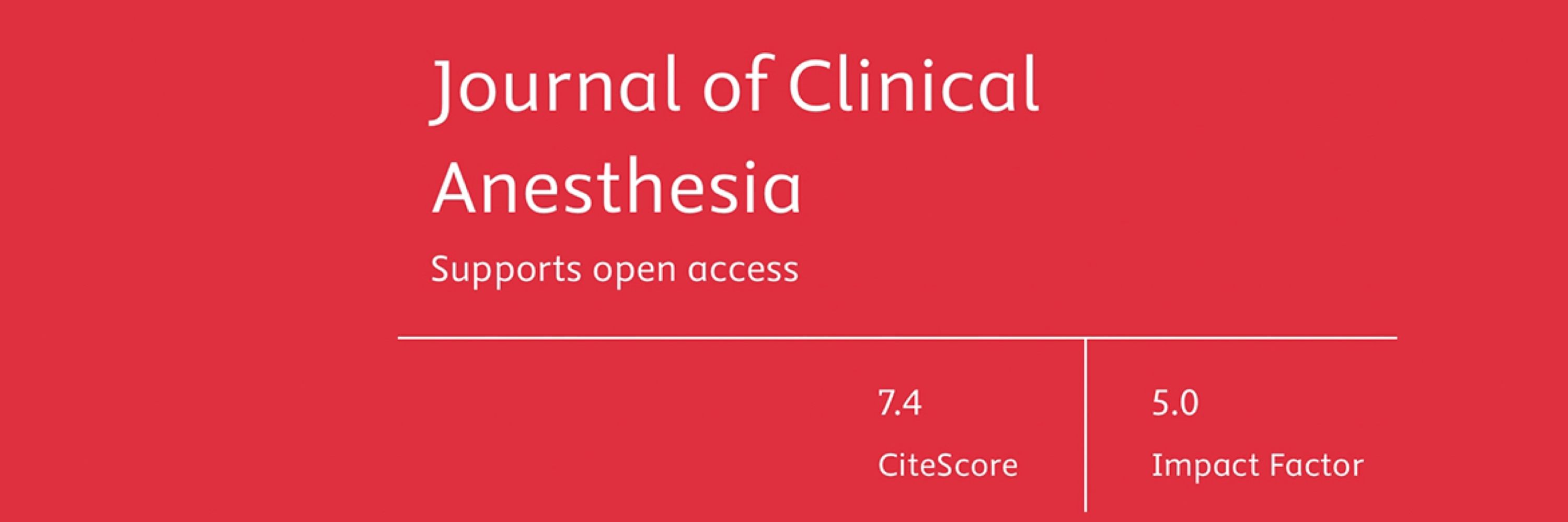Journal of Clinical Anesthesia