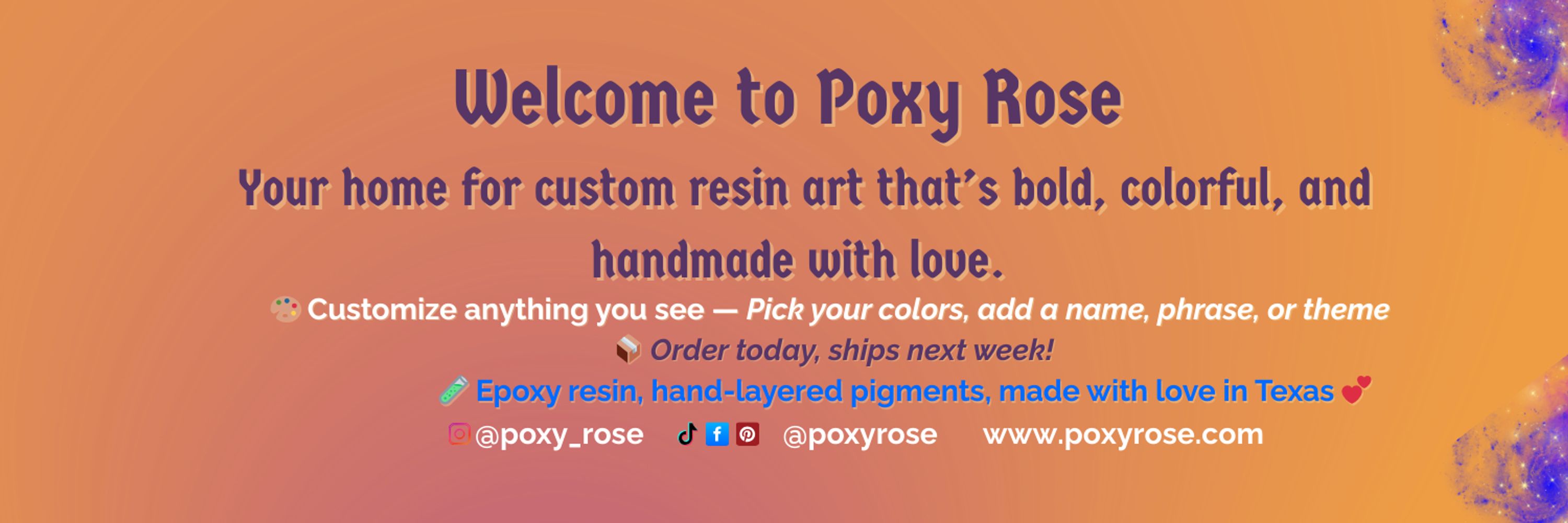 Poxy Rose | Custom Resin Art & Keepsakes Made in Texas