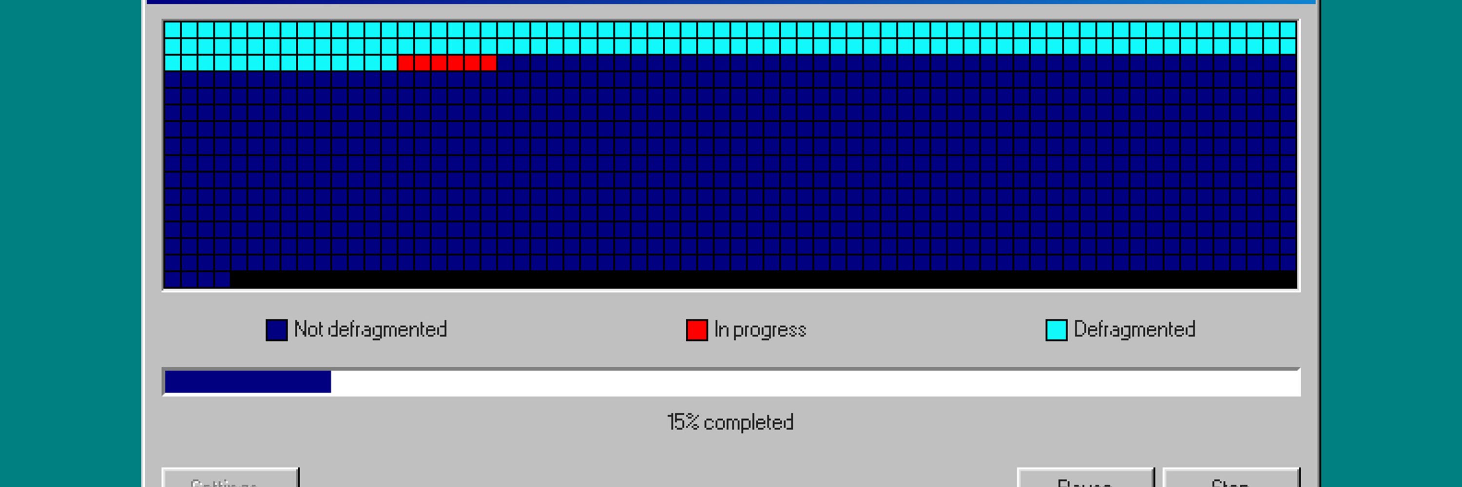 Windows 98 Disk Defrag