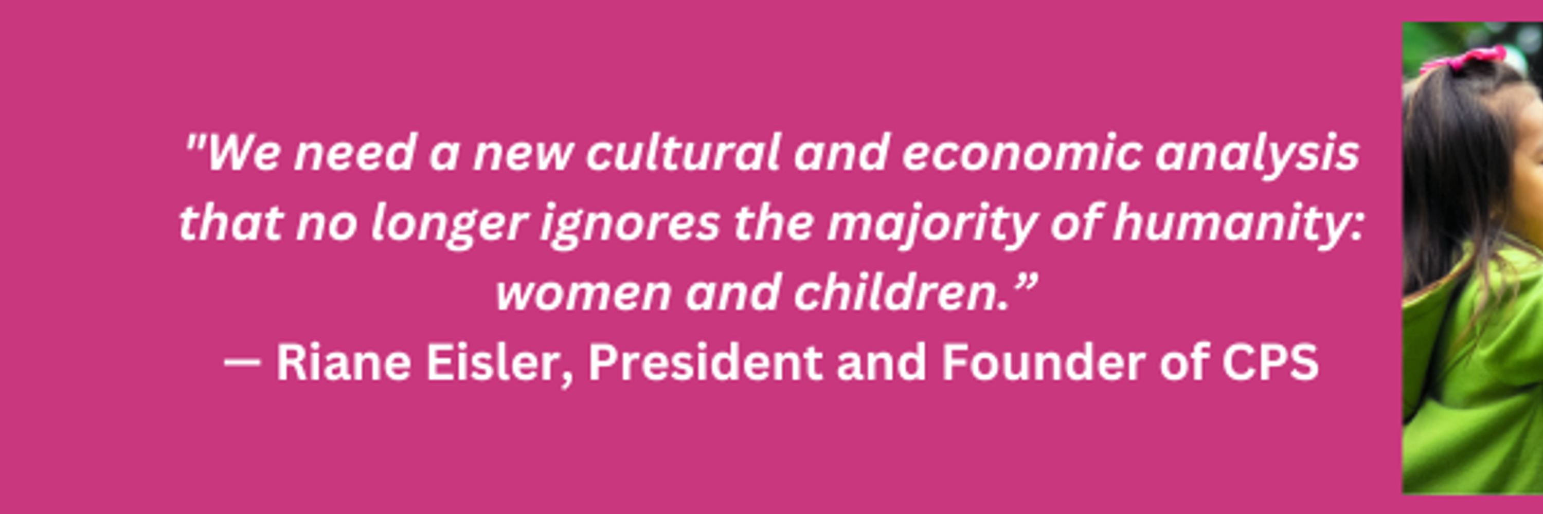 Riane Eisler, Center for Partnership Systems