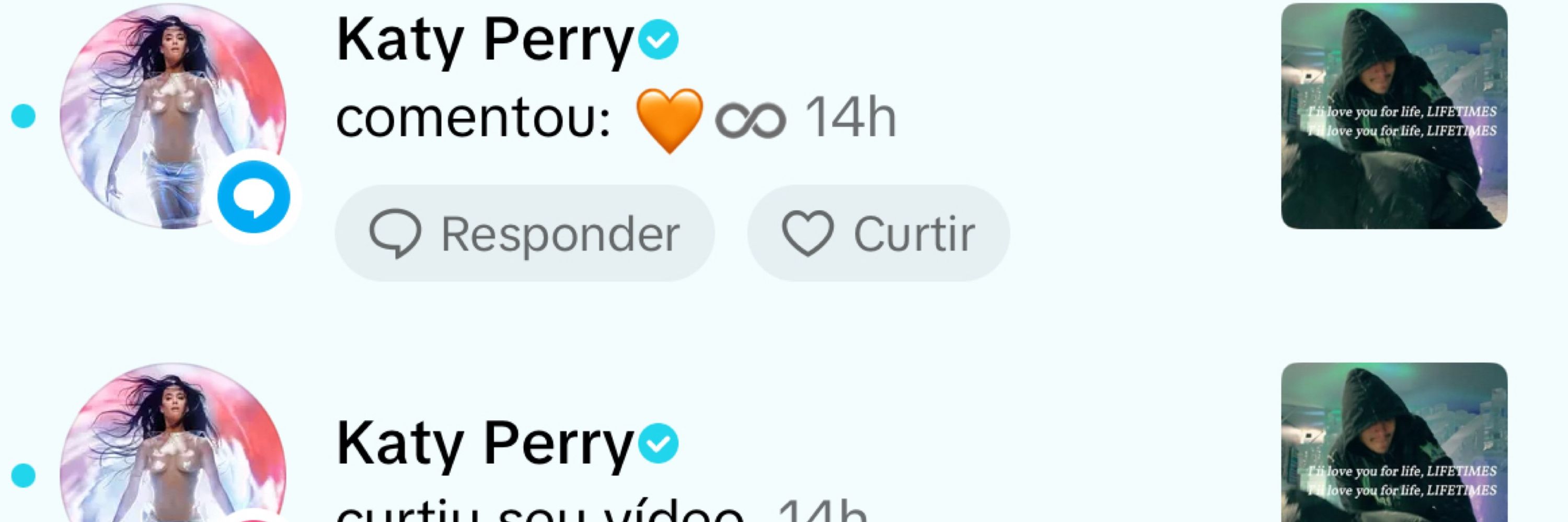 Luck viu a Katy 