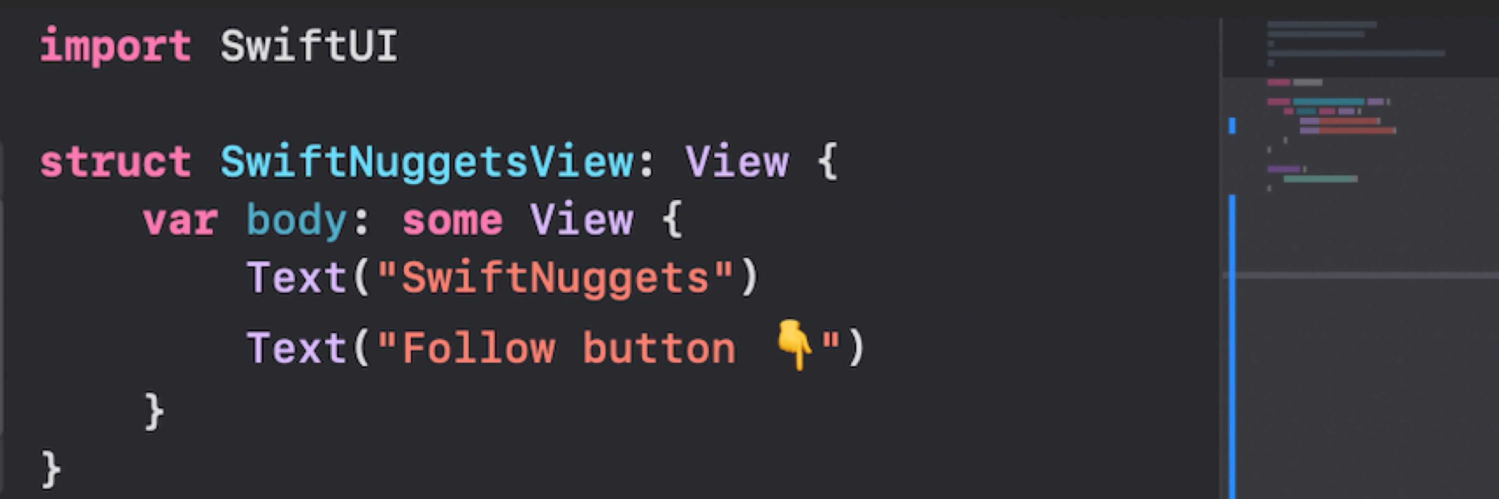 SwiftNuggets: 🍗 { var nuggets: [💡]  }