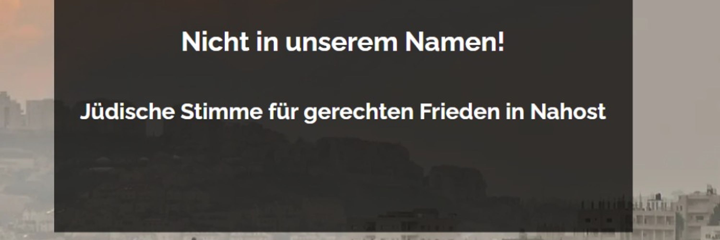 Jüdische Stimme für gerechten Frieden in Nahost