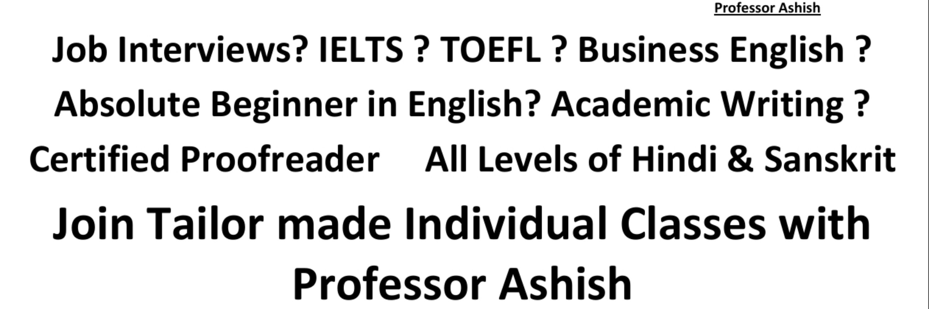 Learn Fluent English, Hindi & Sanskrit with Professor Ashish