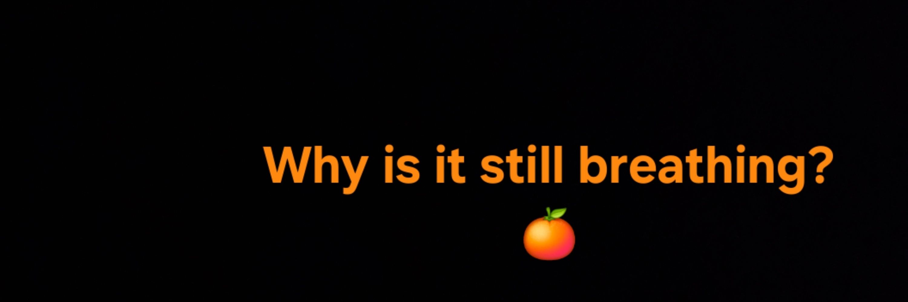 Did the Orange Skidmark Flatline Yet?  🍊
