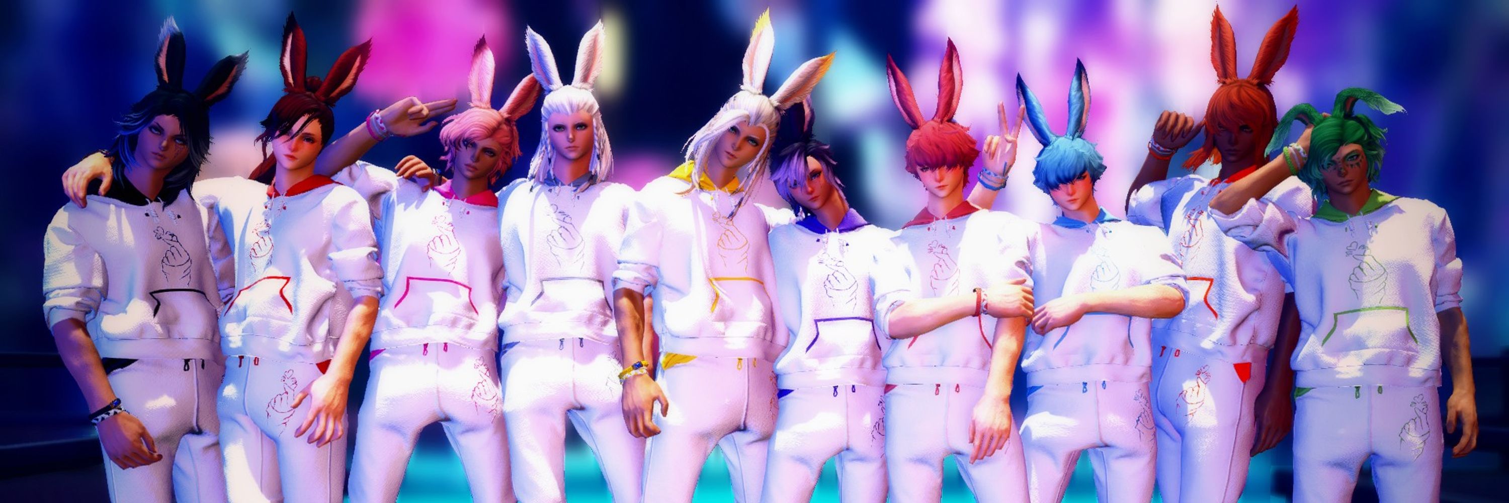 Treehouse bunnies after dark