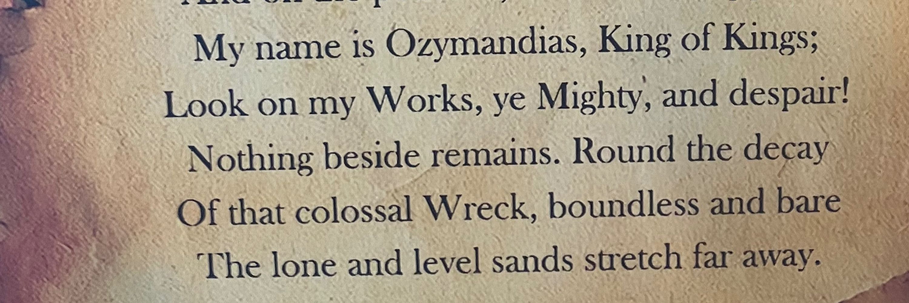 Ozymandias, Esq