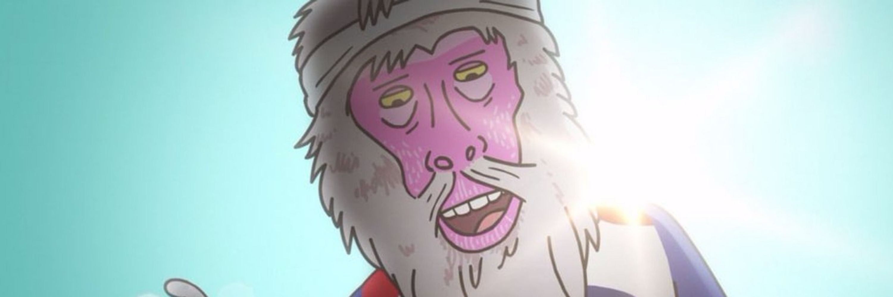 Uma fusão de Bojack e Rick mas com ternura.