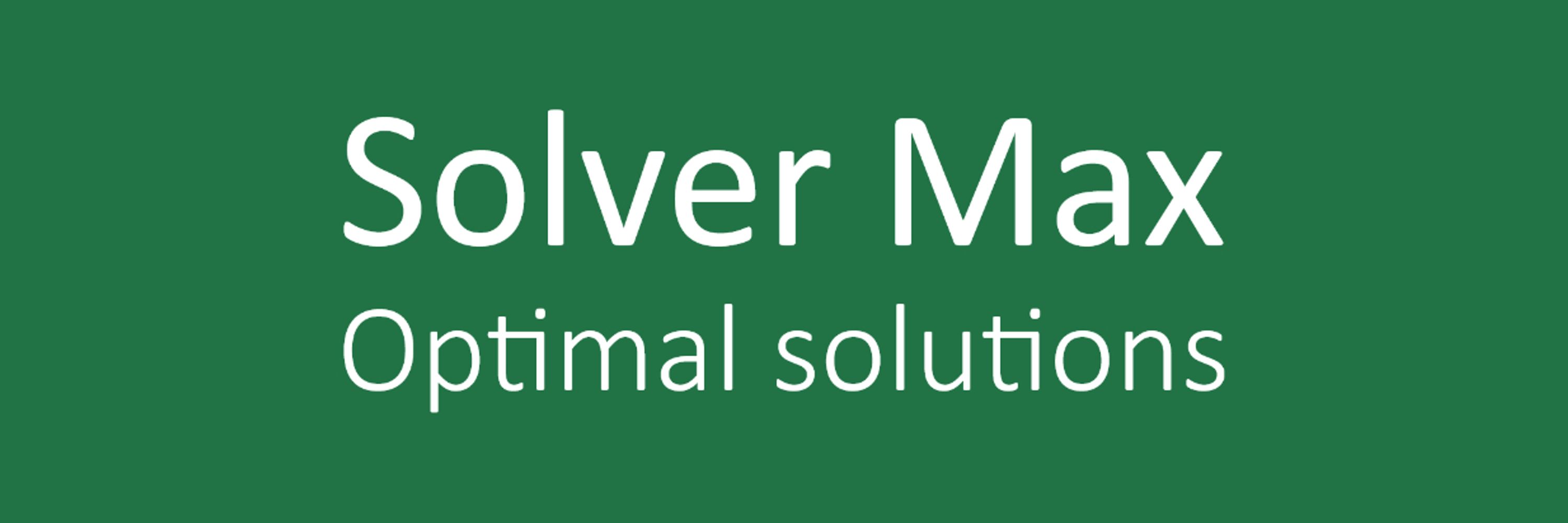 Solver Max