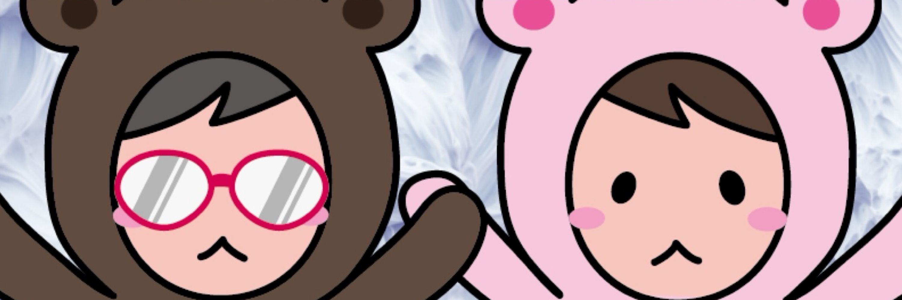 ぴんくまと一緒。