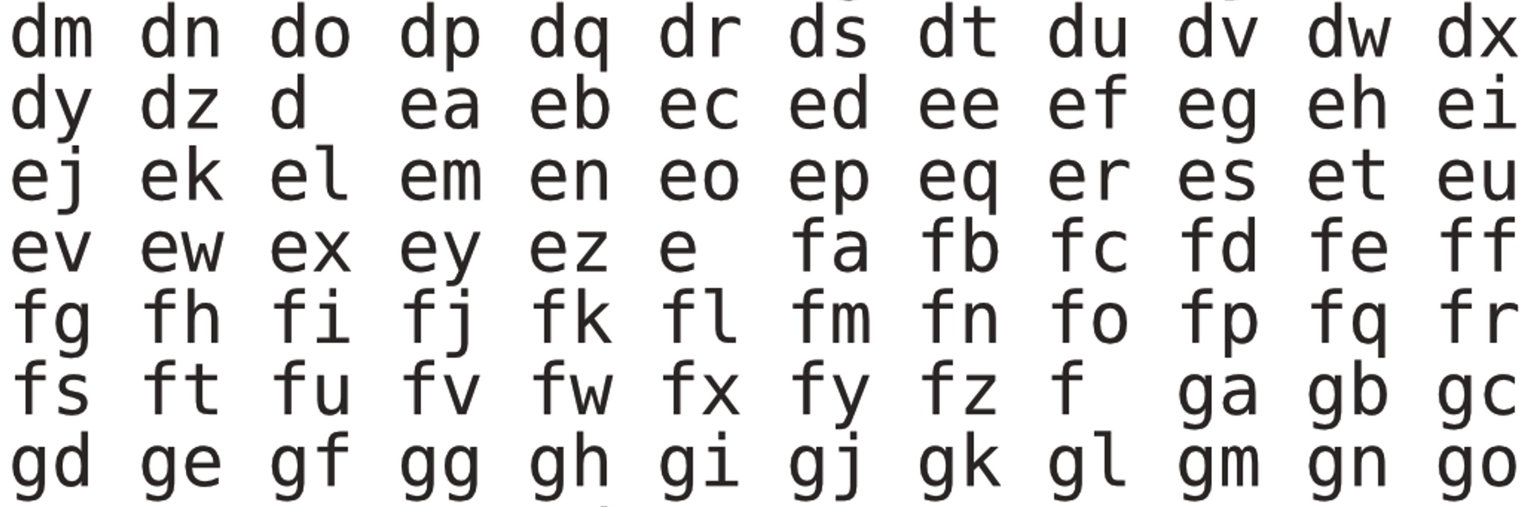 all possible poems