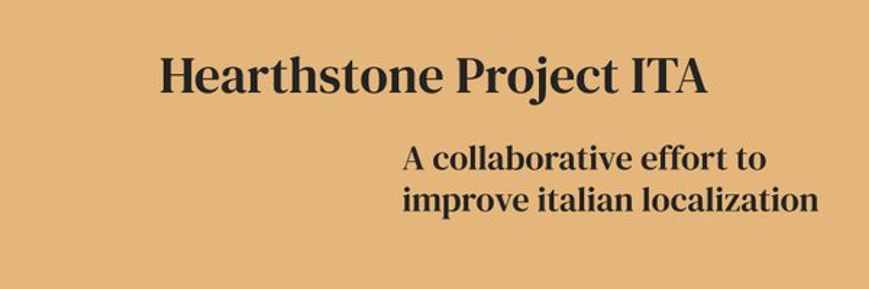 Project Hearthstone ITA