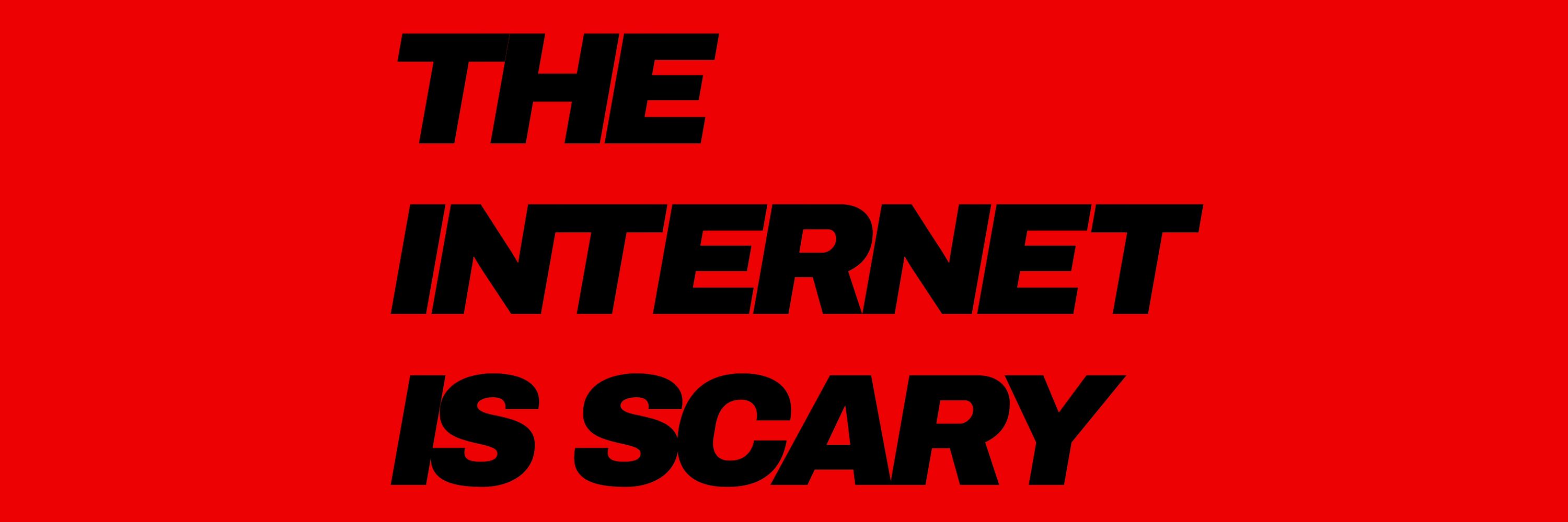 THE INTERNET IS SCARY