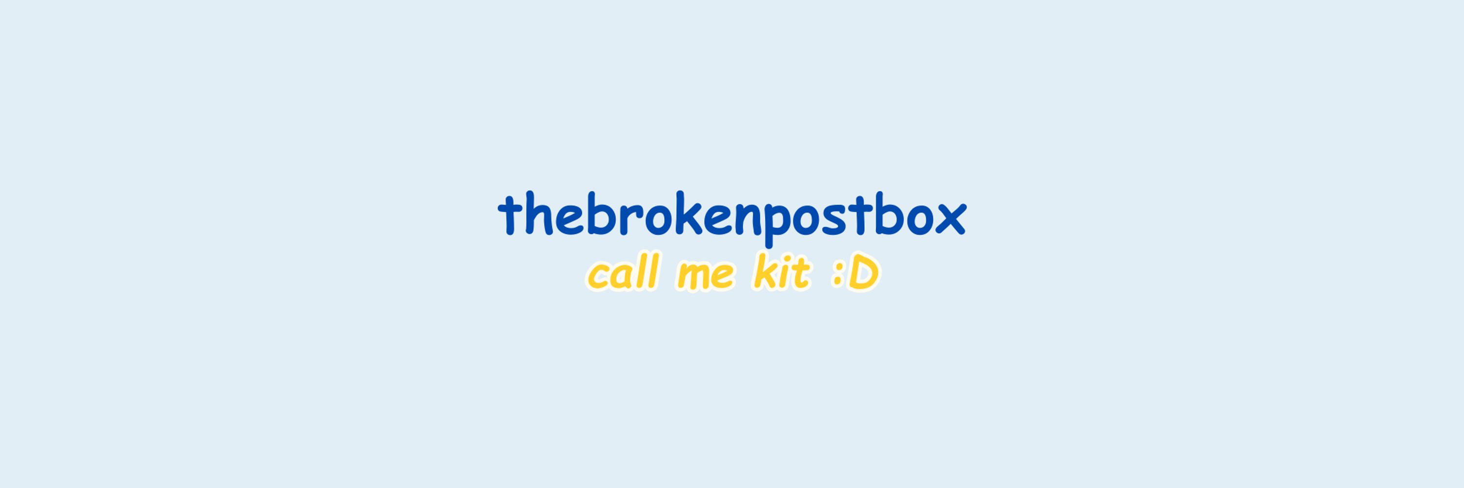 kit thebrokenpostbox !!