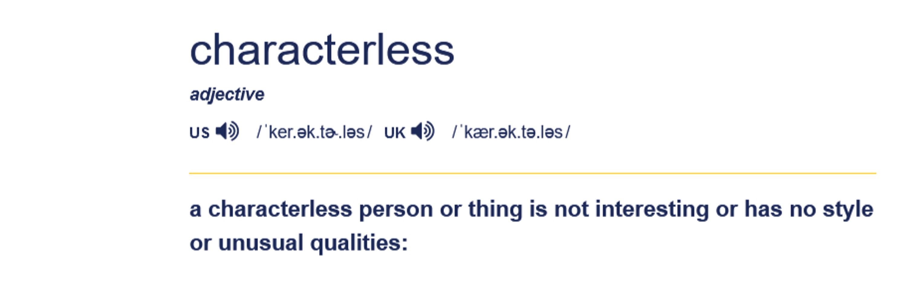 characterless
