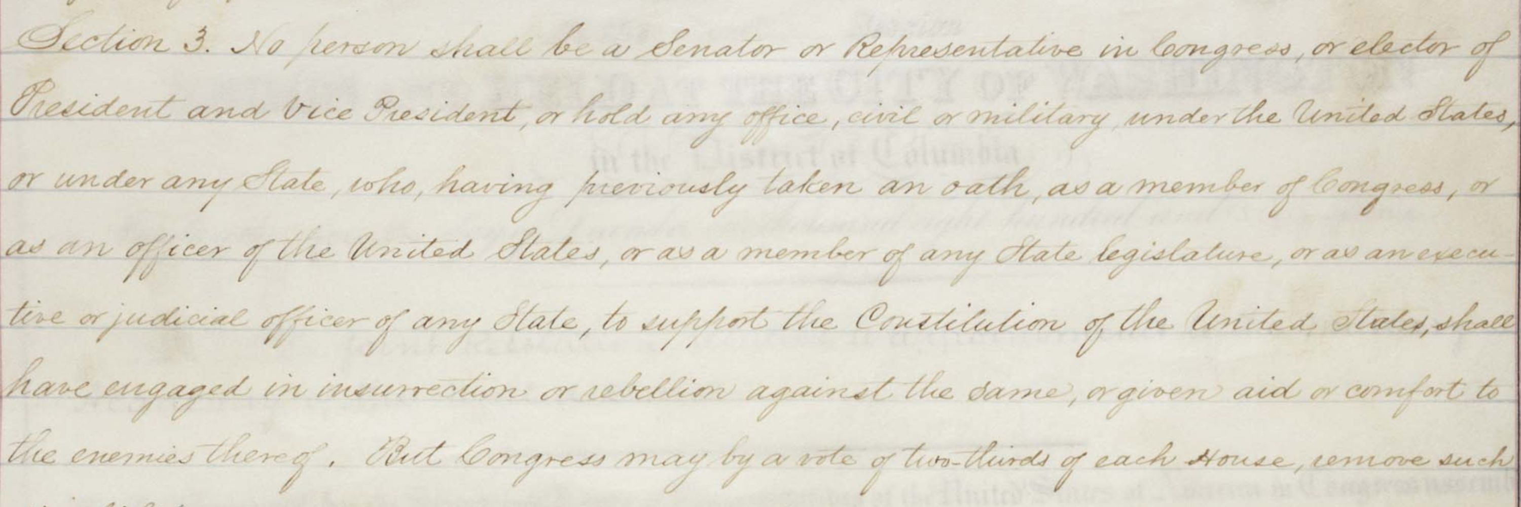 Amendment XIV, section 3