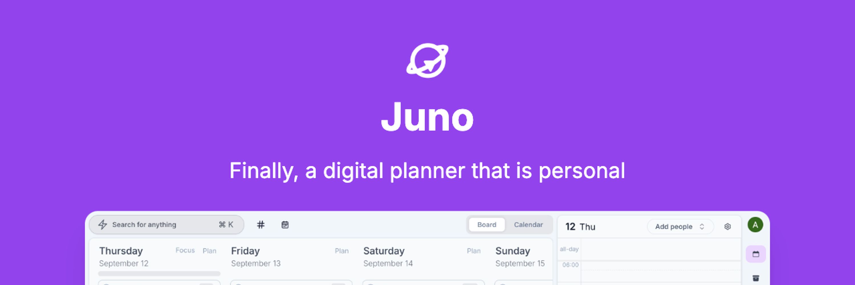 Juno - Personal planner