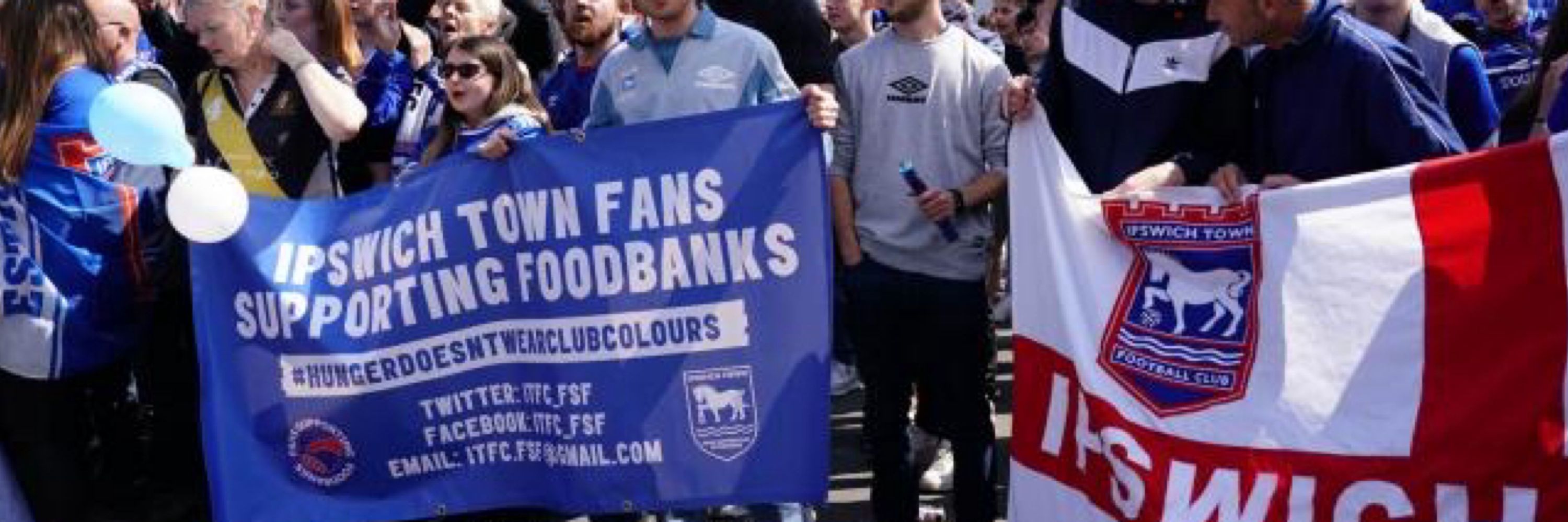 Ipswich Town Fans Supporting Foodbanks