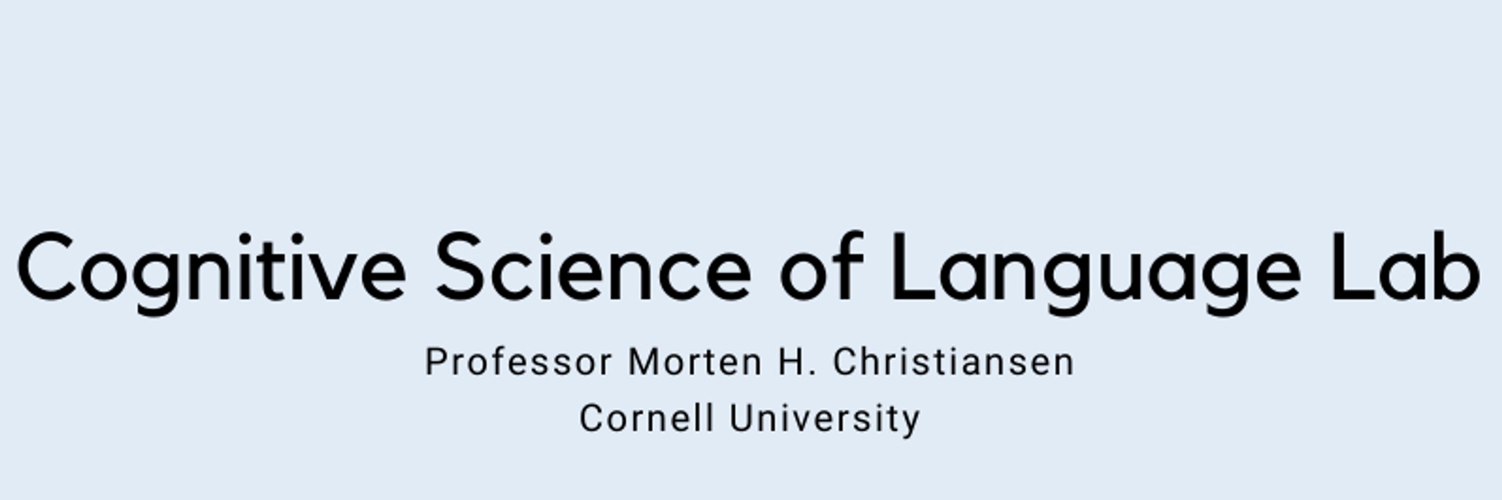 Cognitive Science of Language Lab