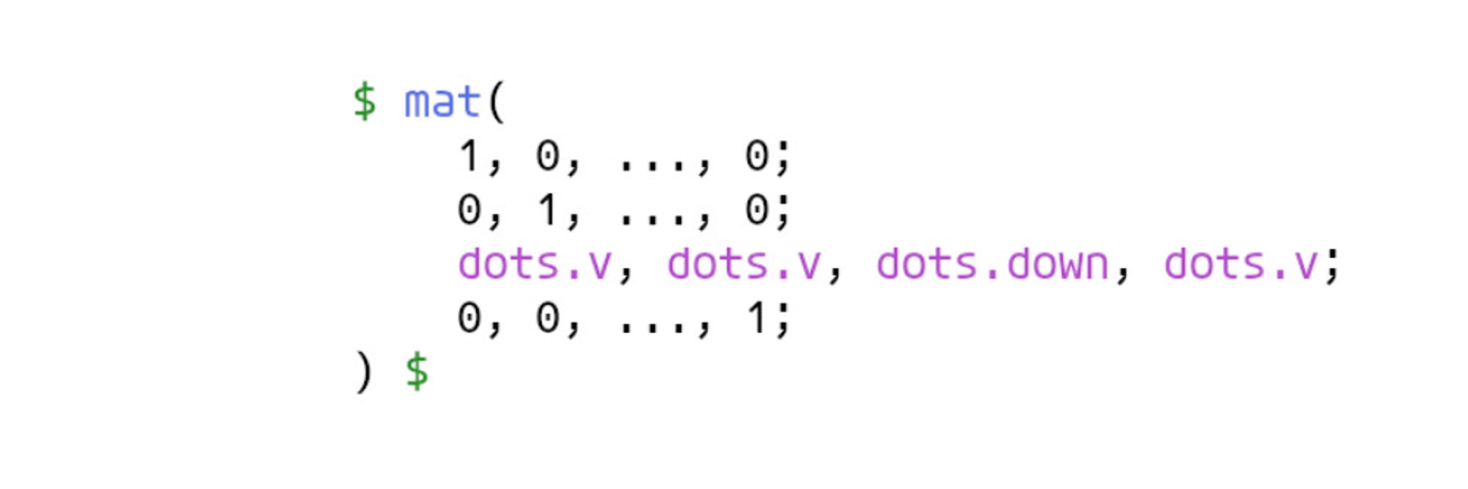 Identity matrix