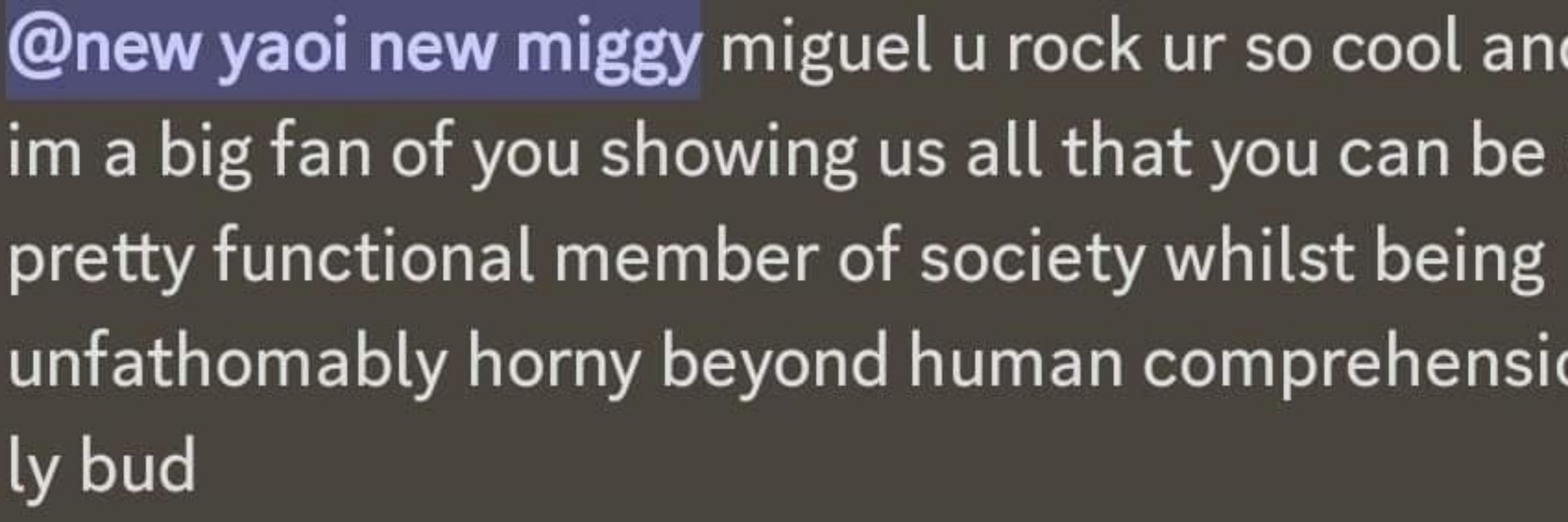 Miguel!