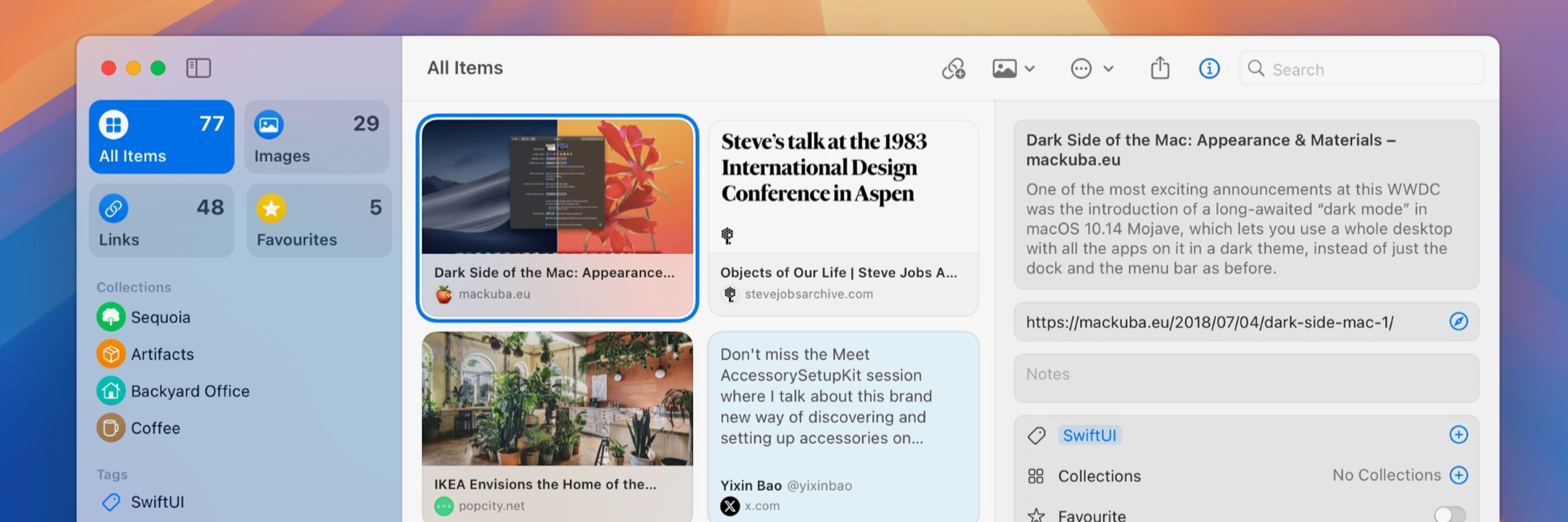 Artifacts App