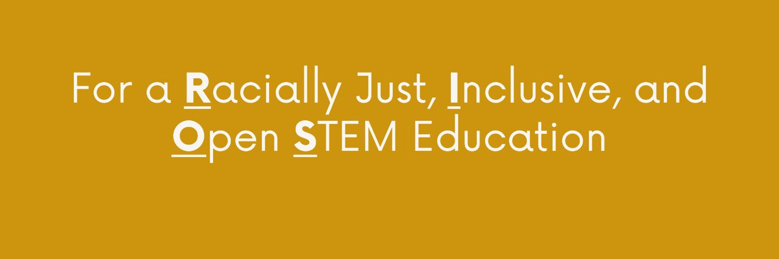 Racially-Just, Inclusive and Open STEM Education