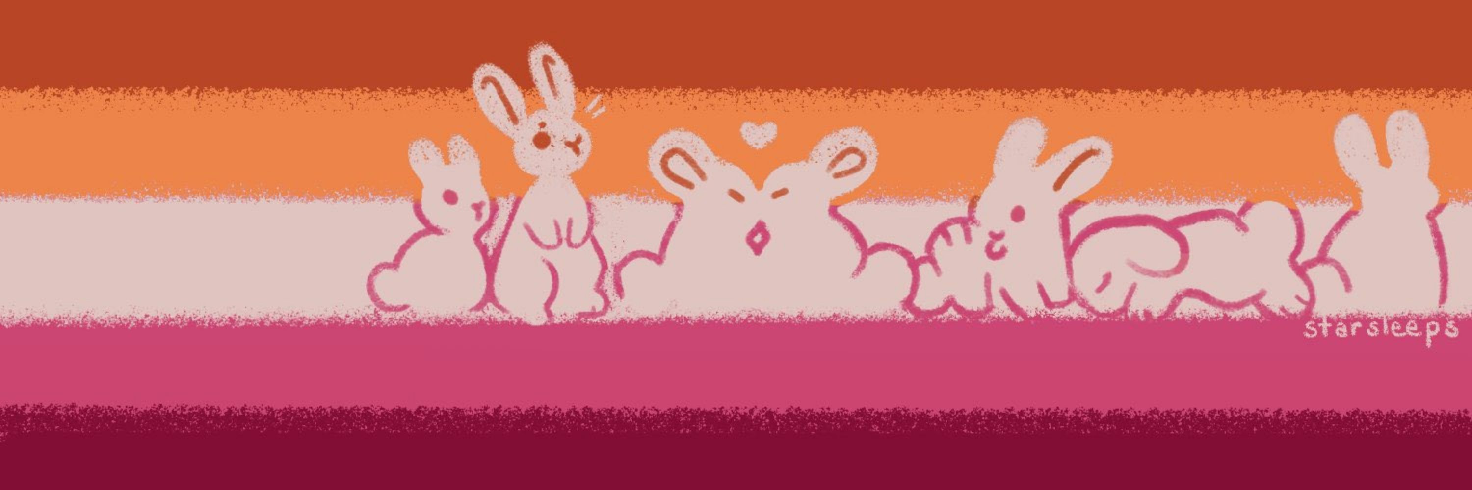 five lesbian rabbits in a trenchcoat