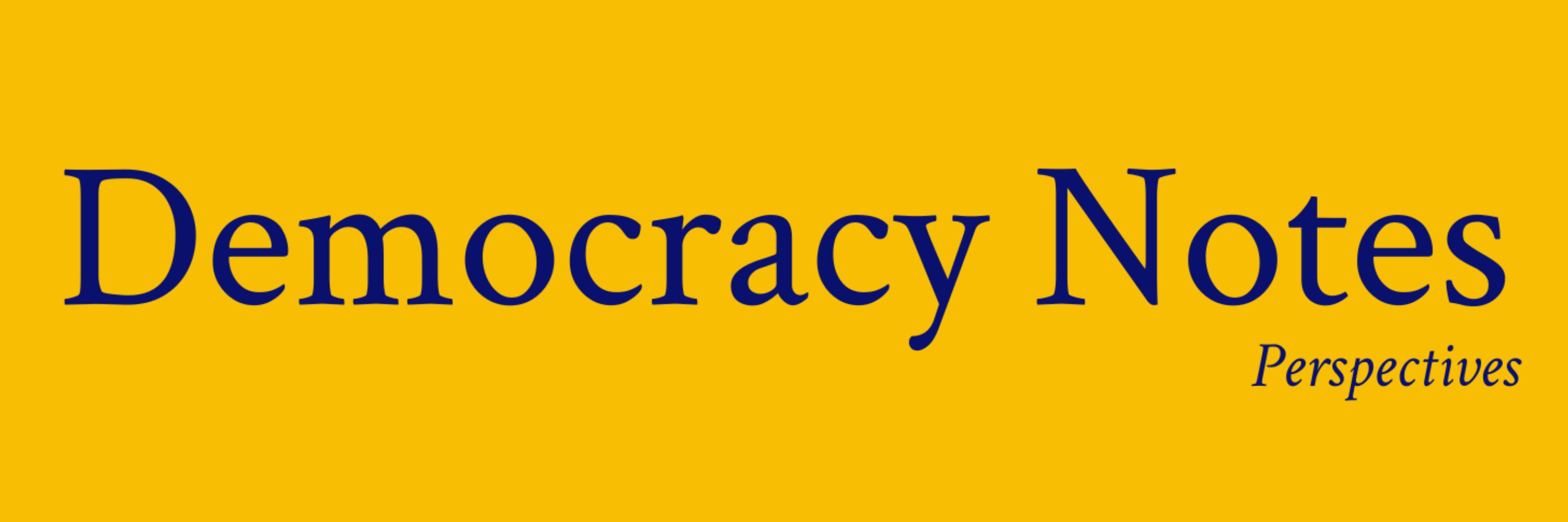 Democracy Notes Perspectives