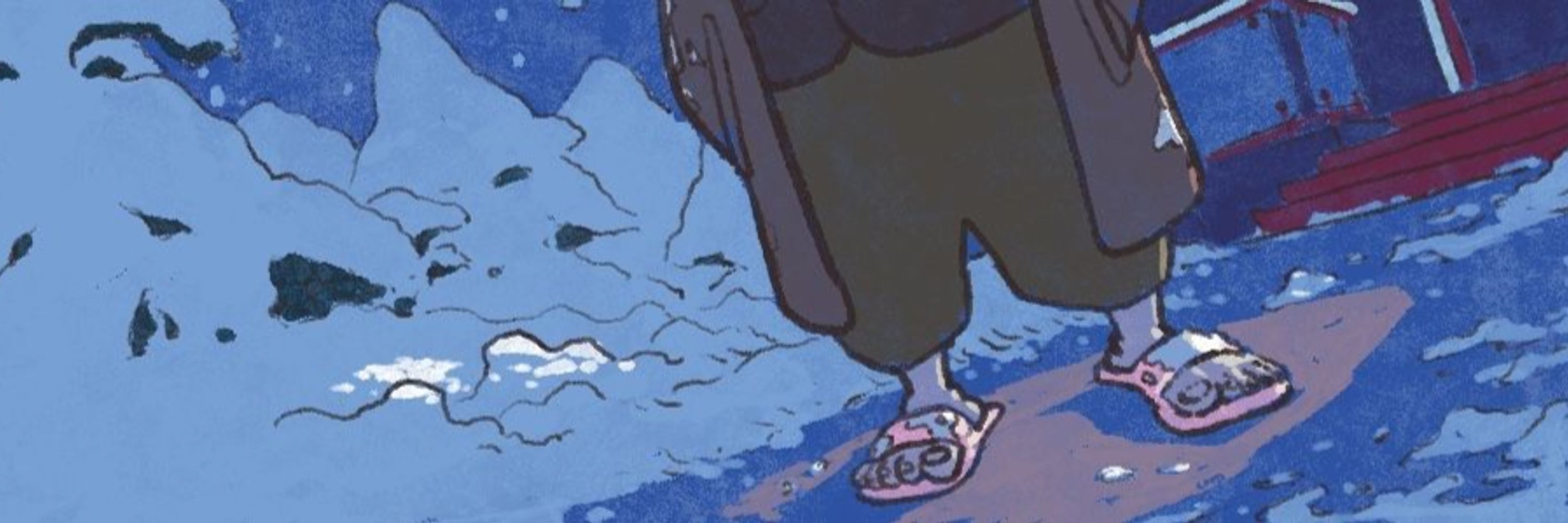 🛁長角鯨魚🐳相約一起蹦叉叉△後面分別是烏克蘭🇺🇦國旗加拿大國旗法國國旗台灣國國旗