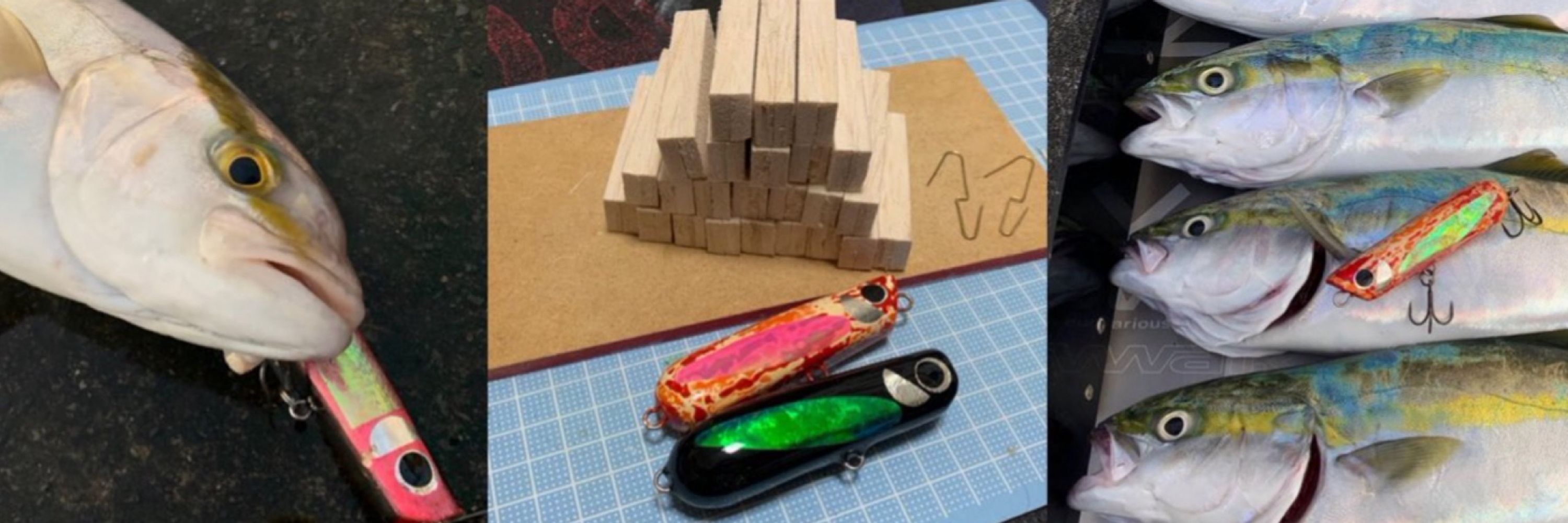 鯵彩　ルアーとピアスをハンドメイド