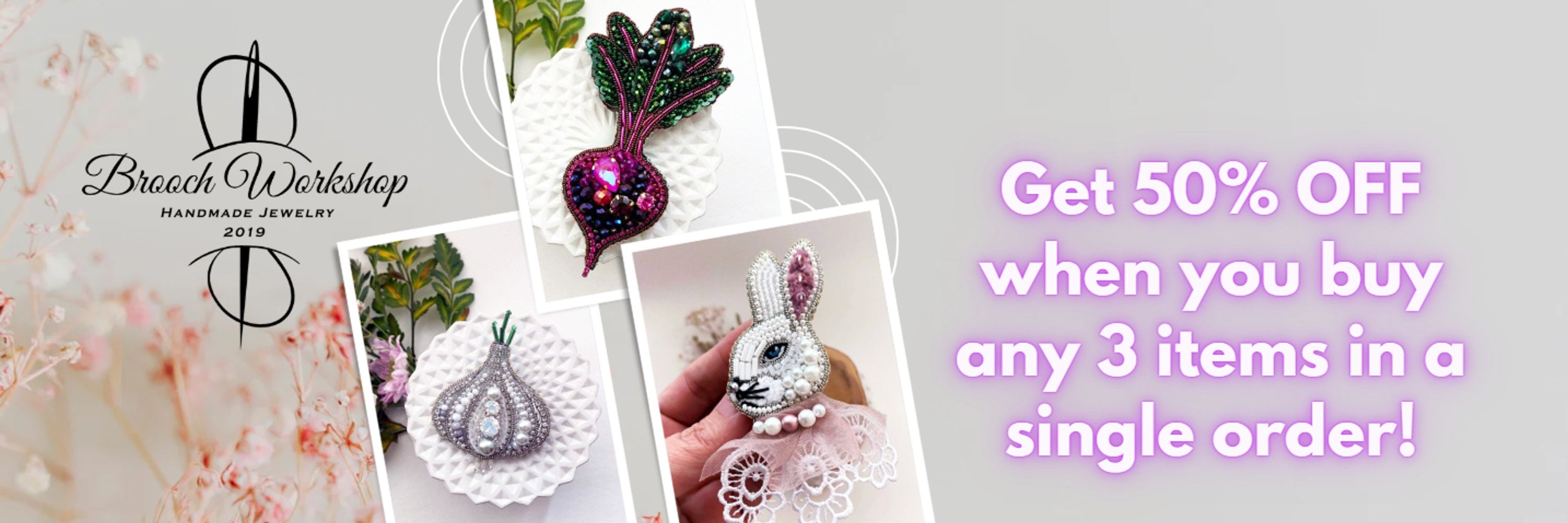 Brooch Workshop - Handmade Jewelry, Exquisite Beaded Brooches