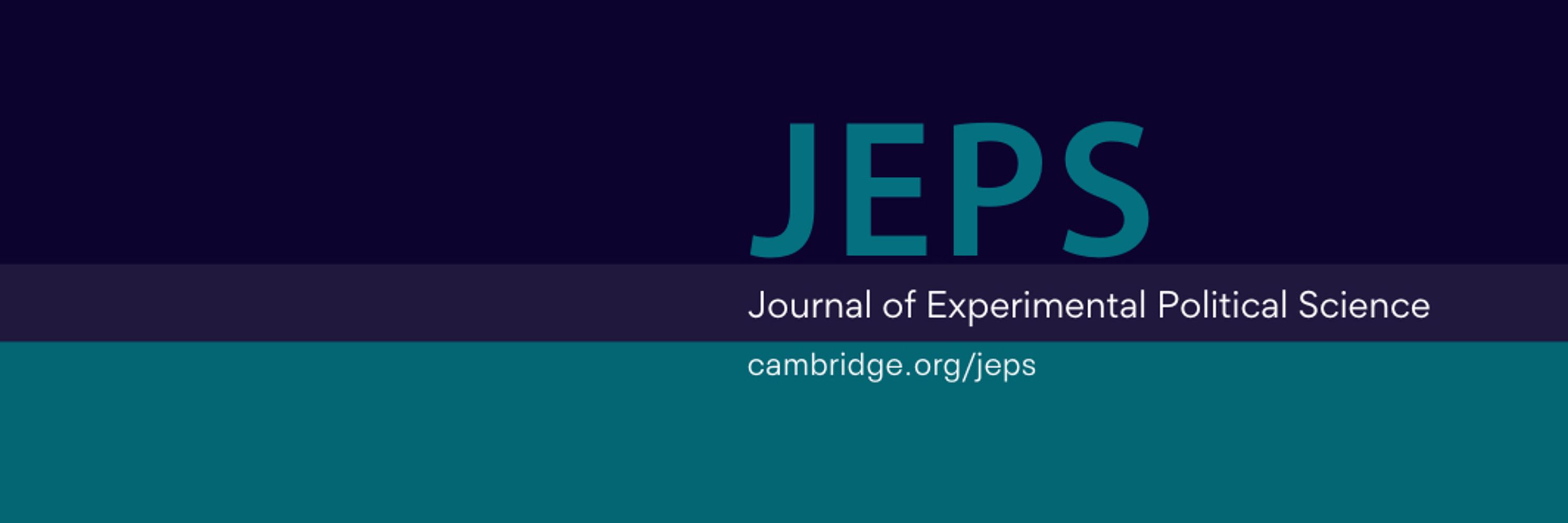 Journal of Experimental Political Science