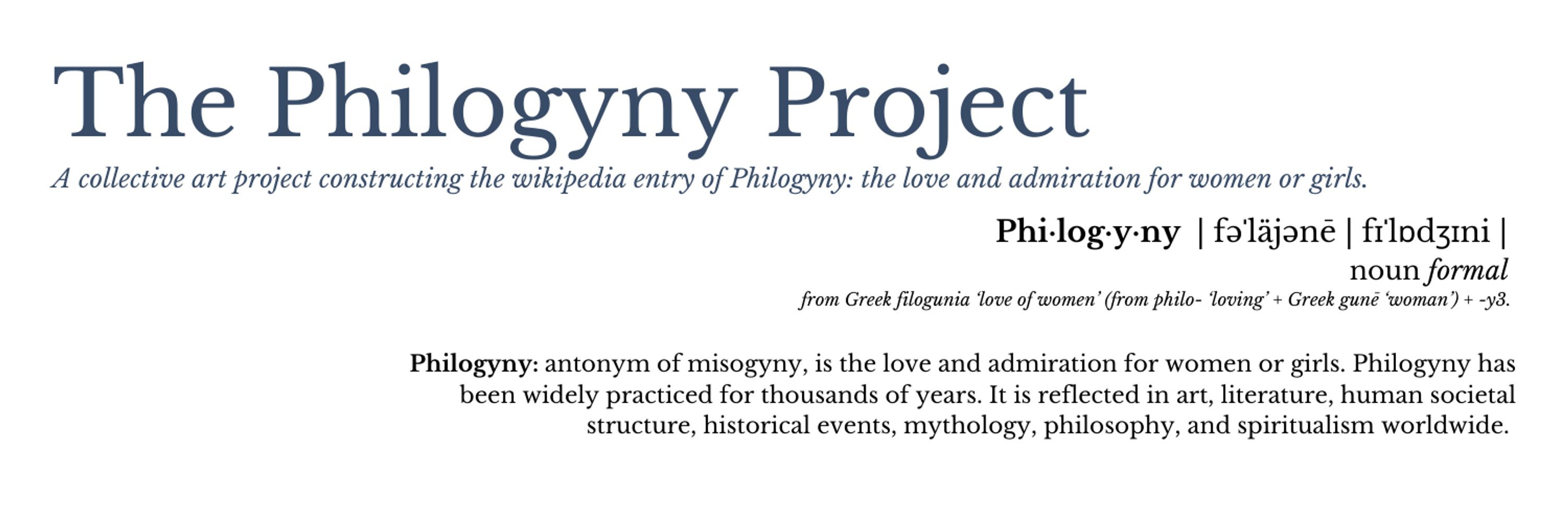 The Philogyny Project