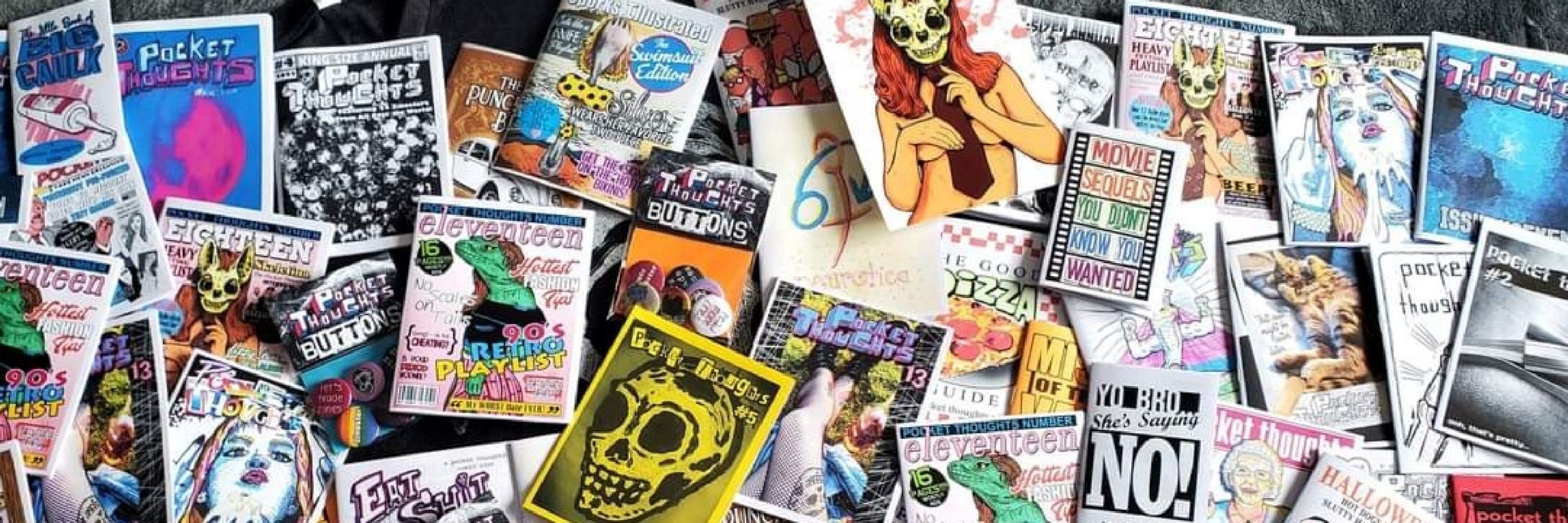 Pocket Thoughts zines and art