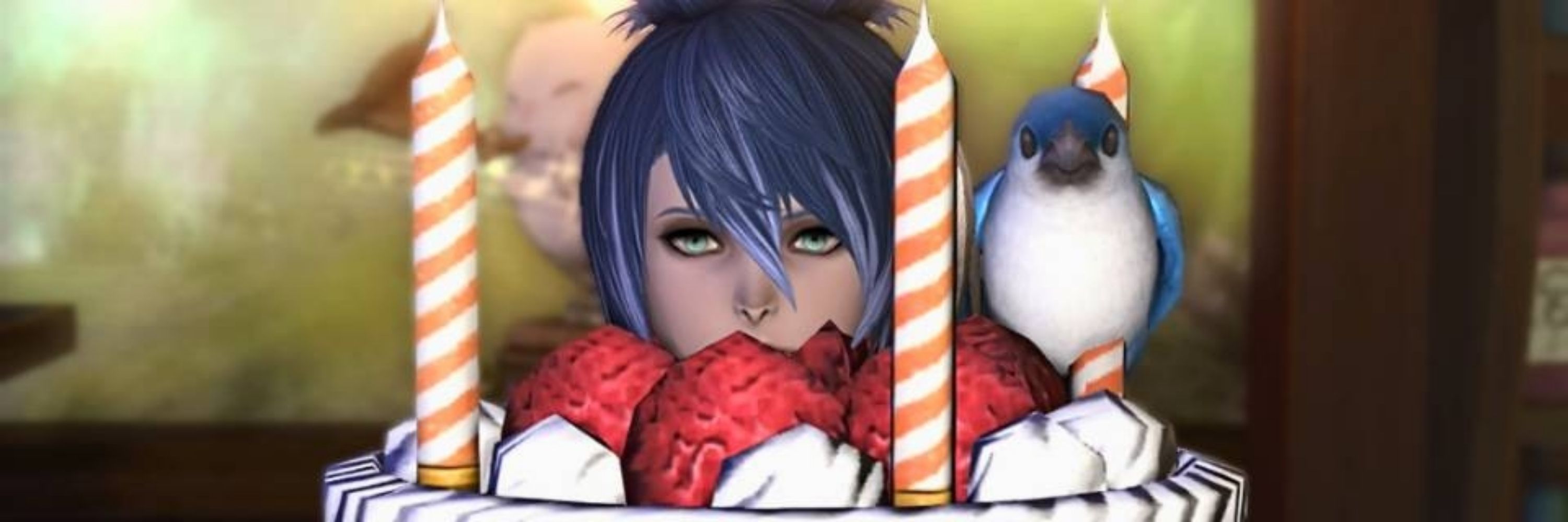 Bluebird who likes cake