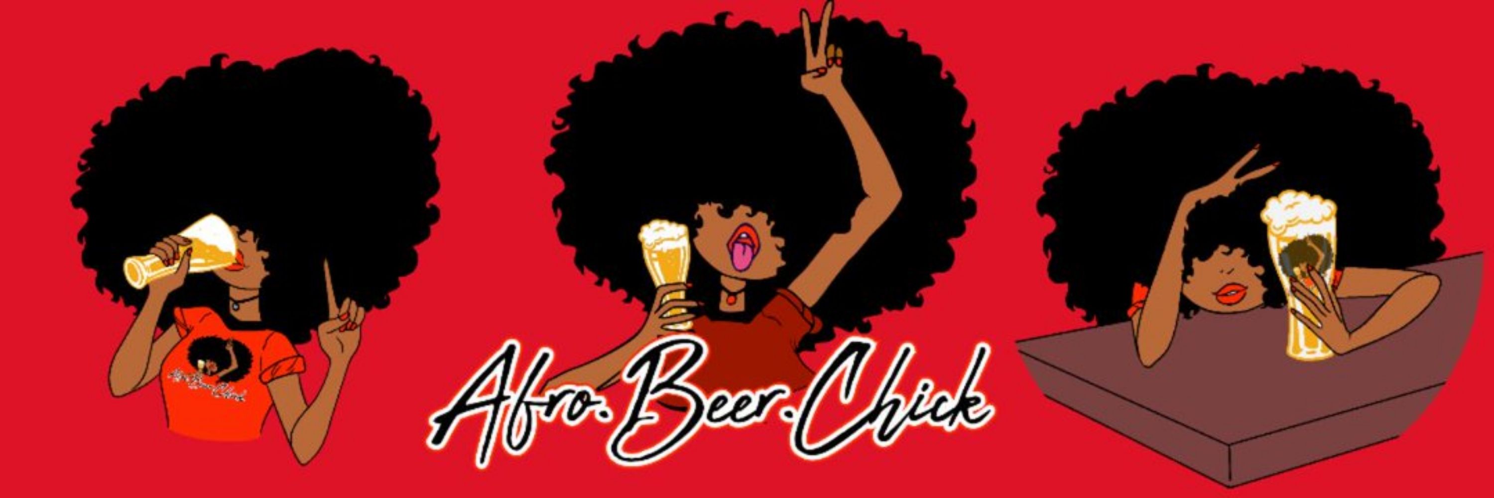 Afro.Beer.Chick