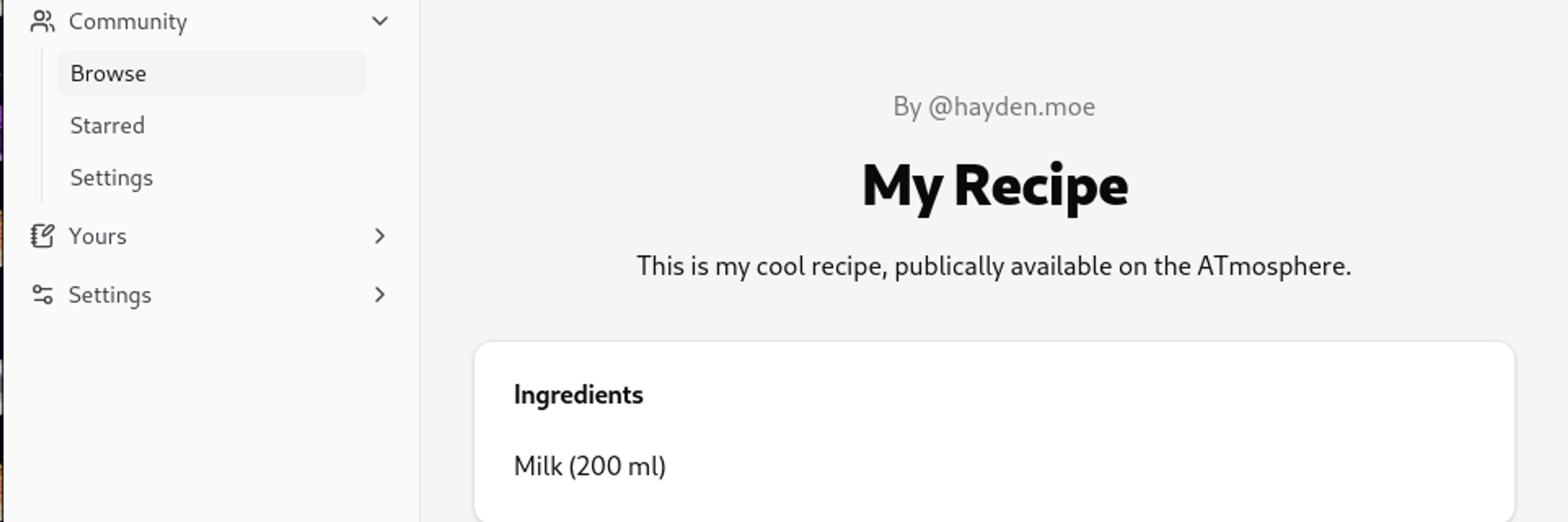 Recipes 🦋
