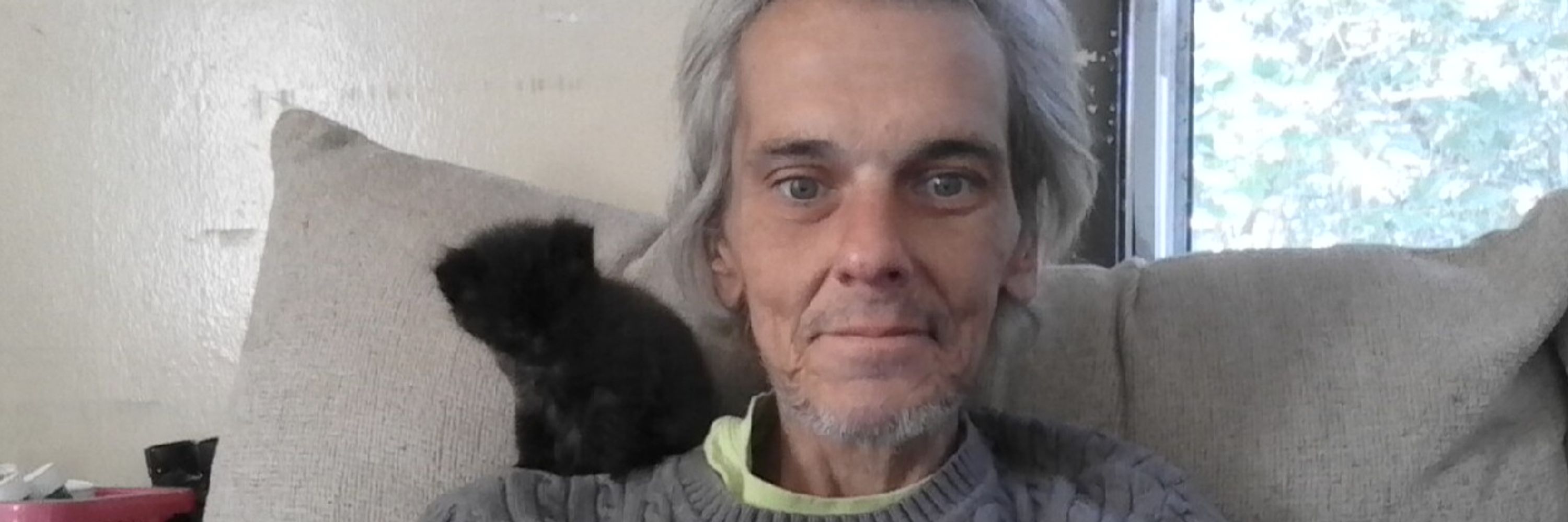 That is my familiar, "Allie," on my shoulder.