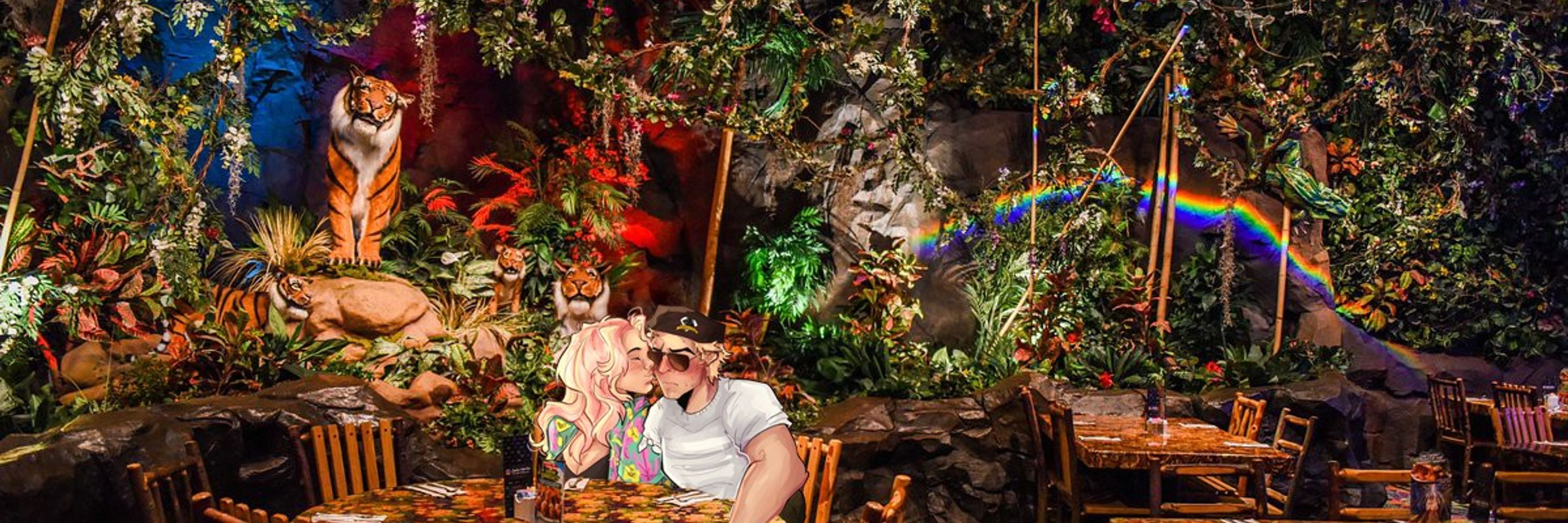 liquid snake at the rainforest cafe