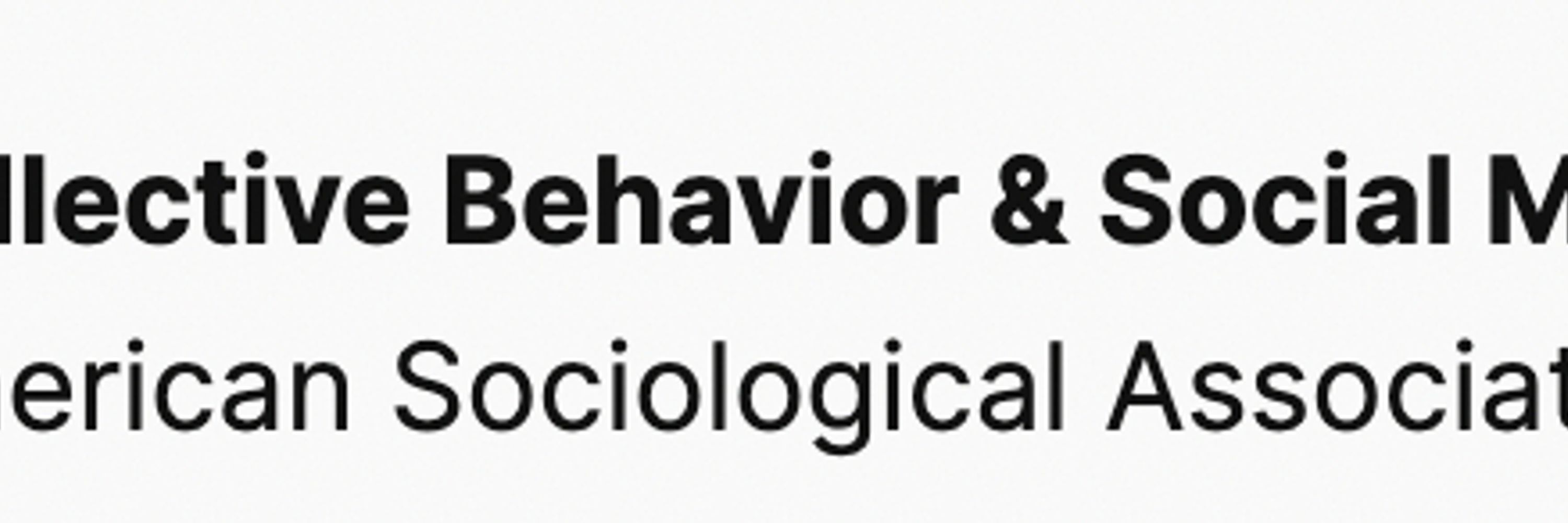 ASA Collective Behavior & Social Movements