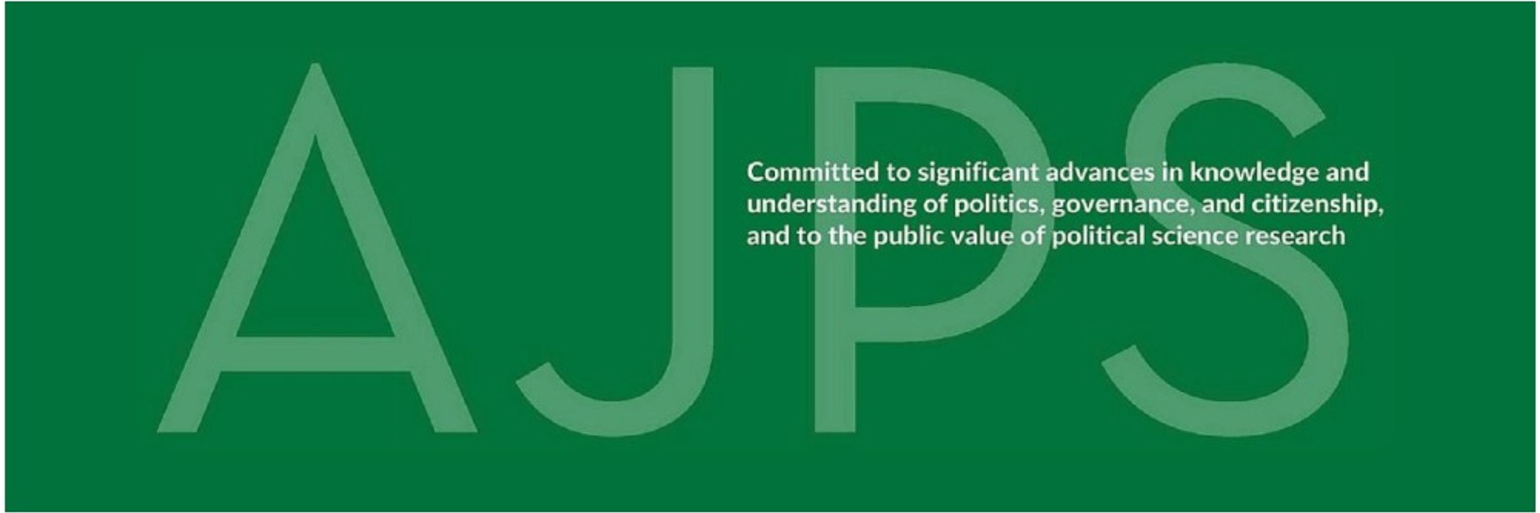 American Journal of Political Science (AJPS)
