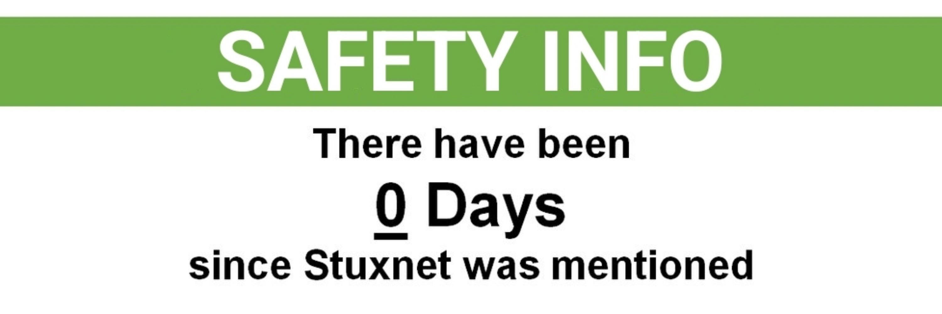 Somebody Mentioned Stuxnet