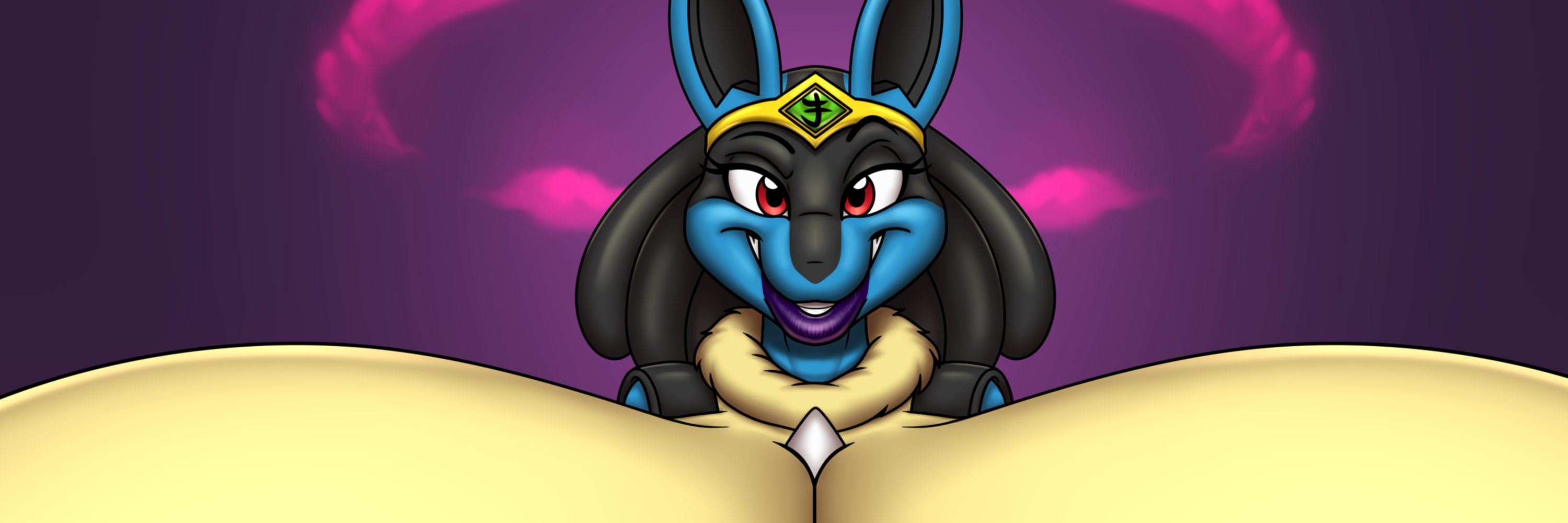 Big Blue Azure & Den the Purple Goddess