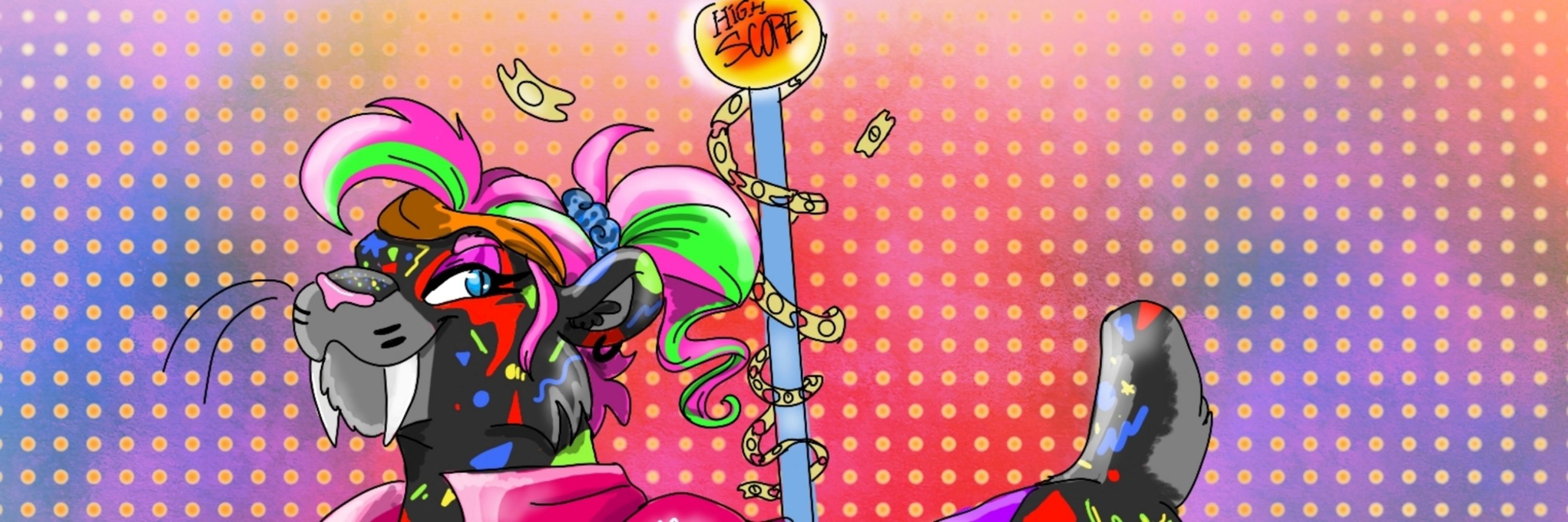 Gnarly the arcade smilodon🎉