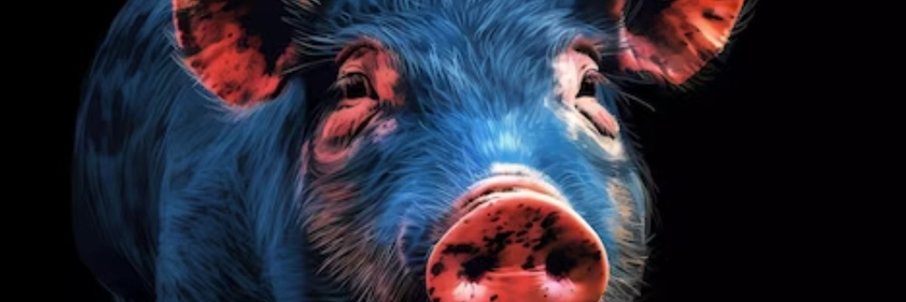 Le cochon bleu