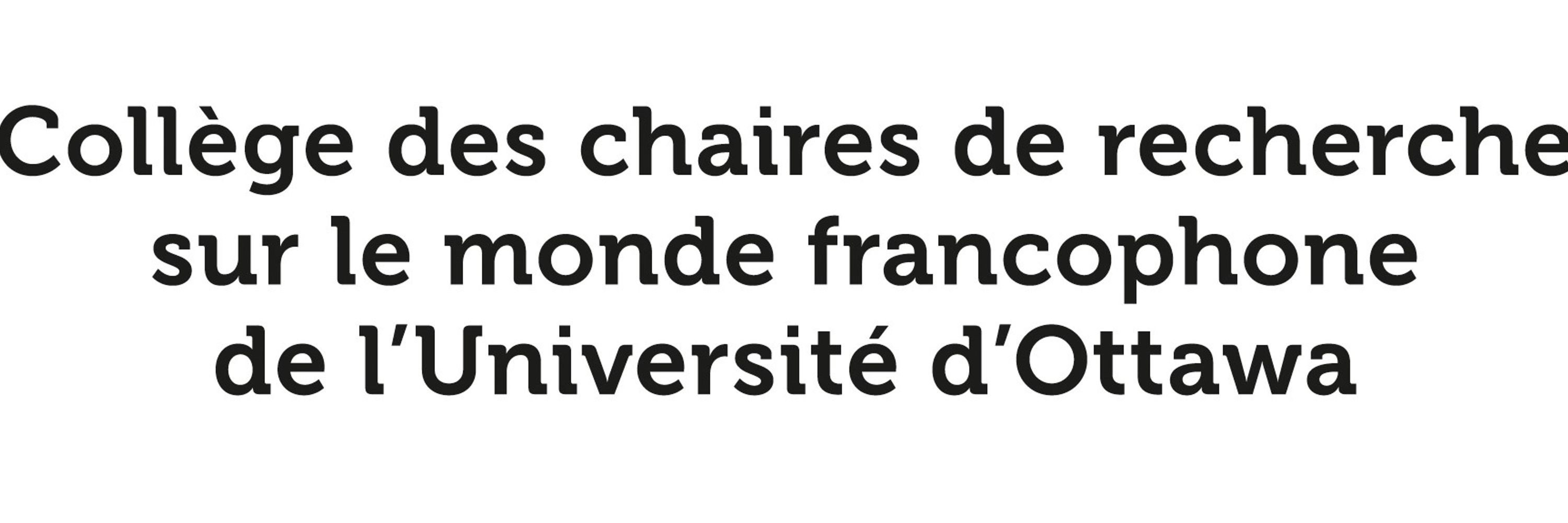 Collège des chaires U. Ottawa